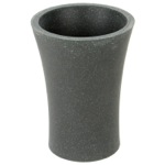 Gedy AU98-14 Round Toothbrush Holder Made From Stone in Black Finish